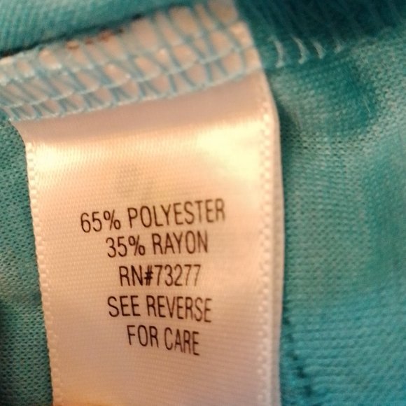 NWT Simply Vera Vera Wang turquoise tank top, sz M - Picture 6 of 7